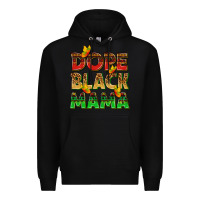 Black dope black mama with butterflies Premium Hoodie - texasbilliewilder