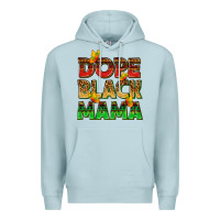 Blue Mist dope black mama with butterflies Premium Hoodie - texasbilliewilder