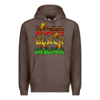 Coffee dope black mama with butterflies Premium Hoodie - texasbilliewilder