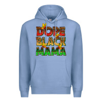 Colony Blue dope black mama with butterflies Premium Hoodie - texasbilliewilder