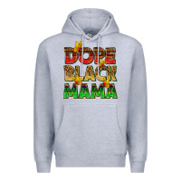 Heather Grey dope black mama with butterflies Premium Hoodie - texasbilliewilder