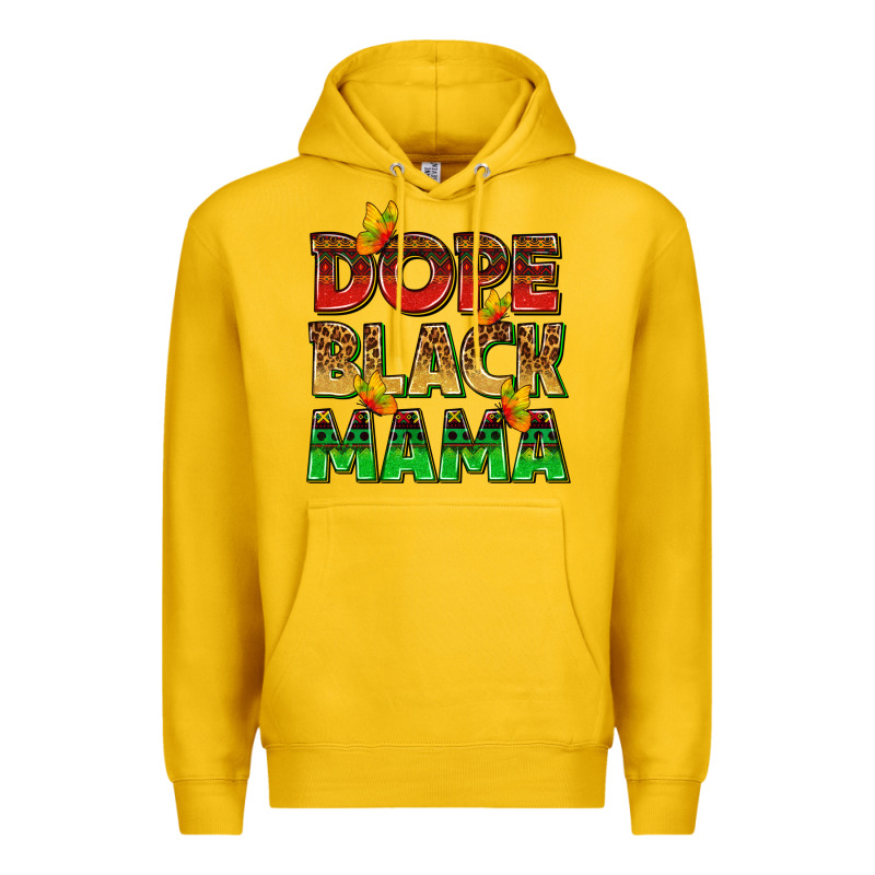 Dope Black Mama With Butterflies Premium Hoodie by texasbilliewilder | Teevron