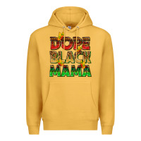 Mustard dope black mama with butterflies Premium Hoodie - texasbilliewilder