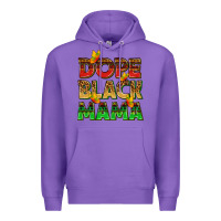 Purple dope black mama with butterflies Premium Hoodie - texasbilliewilder
