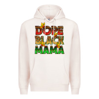 Pale Pink dope black mama with butterflies Premium Hoodie - texasbilliewilder