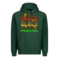 Sports Green dope black mama with butterflies Premium Hoodie - texasbilliewilder