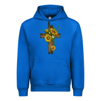 Cobalt sunflower cross Urban Hoodie - texasbilliewilder