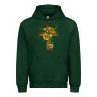 Foreset Green sunflower cross Urban Hoodie - texasbilliewilder
