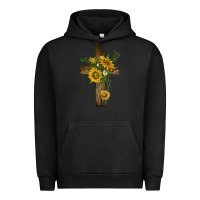 Pigment Black sunflower cross Urban Hoodie - texasbilliewilder