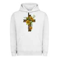 Pigment Lunar Rock sunflower cross Urban Hoodie - texasbilliewilder