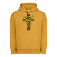 Pigment Peanut Butter sunflower cross Urban Hoodie - texasbilliewilder
