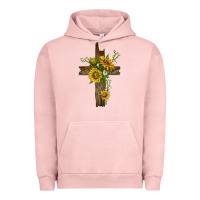 Pigment Salmon sunflower cross Urban Hoodie - texasbilliewilder