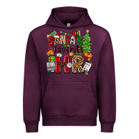 Mauve Wine santa's favorite hr Urban Hoodie - Zillion Design Studio