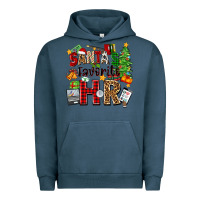 Pigment Midnight Navy santa's favorite hr Urban Hoodie - Zillion Design Studio