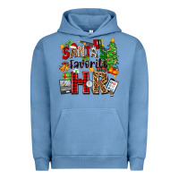 Pigment Pebble Blue santa's favorite hr Urban Hoodie - Zillion Design Studio
