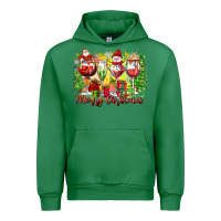 Emerald merry christmas wine glasses Urban Hoodie - Zillion Design Studio