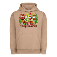 Pigment Burro merry christmas wine glasses Urban Hoodie - Zillion Design Studio