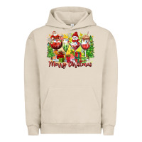 Pigment French Oak merry christmas wine glasses Urban Hoodie - Zillion Design Studio