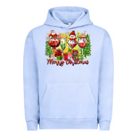 Pigment Grape Ice merry christmas wine glasses Urban Hoodie - Zillion Design Studio