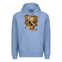 Colony Blue Flower Skeleton Bees Premium Hoodie - RanaPortraitStore
