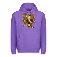 Purple Flower Skeleton Bees Premium Hoodie - RanaPortraitStore