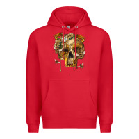 Red Flower Skeleton Bees Premium Hoodie - RanaPortraitStore