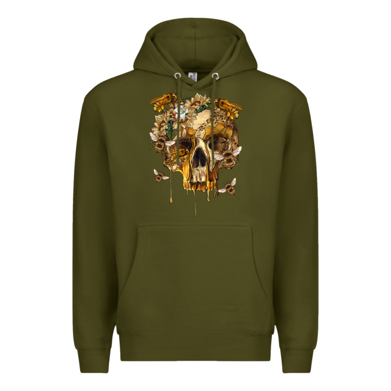 Flower Skeleton Bees Premium Hoodie by RanaPortraitStore | Teevron
