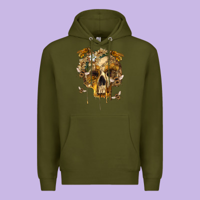 Flower Skeleton Bees Premium Hoodie Designed By Ranaportraitstore