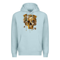 Blue Mist Flower Skeleton Bees Premium Hoodie - RanaPortraitStore