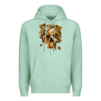 Seafoam Flower Skeleton Bees Premium Hoodie - RanaPortraitStore