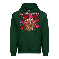 Forest Green Valentine's day cockapoo Urban Hoodie - RanaPortraitStore