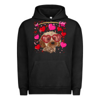 Pigment Black Valentine's day cockapoo Urban Hoodie - RanaPortraitStore