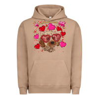 Pigment Burro Valentine's day cockapoo Urban Hoodie - RanaPortraitStore