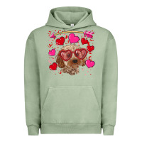 Pigment Oil Green Valentine's day cockapoo Urban Hoodie - RanaPortraitStore