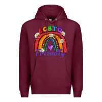 Burgundy lgbtq friendly Premium Hoodie - Zillion Design Studio