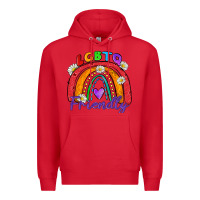 Red lgbtq friendly Premium Hoodie - Zillion Design Studio