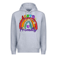 Heather Grey lgbtq friendly Premium Hoodie - Zillion Design Studio