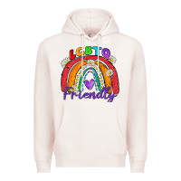 Pale Pink lgbtq friendly Premium Hoodie - Zillion Design Studio