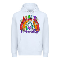 White lgbtq friendly Premium Hoodie - Zillion Design Studio