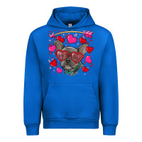 Cobalt Valentine's day french bulldog puppy Urban Hoodie - RanaPortraitStore