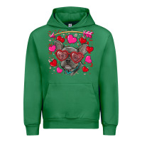 Emerald Valentine's day french bulldog puppy Urban Hoodie - RanaPortraitStore