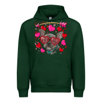 Forest Green Valentine's day french bulldog puppy Urban Hoodie - RanaPortraitStore