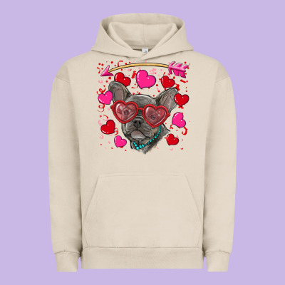 Urban Hoodie Valentine's day french bulldog puppy