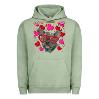 Pigment Oil Green Valentine's day french bulldog puppy Urban Hoodie - RanaPortraitStore