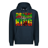 Navy dream like king with crown Premium Hoodie - texasbilliewilder