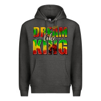 Charcoal Heather dream like king with crown Premium Hoodie - texasbilliewilder