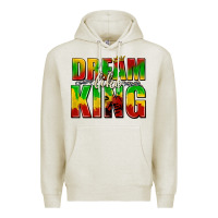 Oatmeal Heather dream like king with crown Premium Hoodie - texasbilliewilder