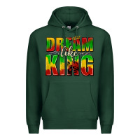 Sports Green dream like king with crown Premium Hoodie - texasbilliewilder