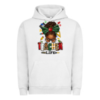 Pigment Lunar Rock teacher life afro messy bun Urban Hoodie - texasbilliewilder