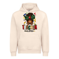 Sandshell teacher life afro messy bun Urban Hoodie - texasbilliewilder